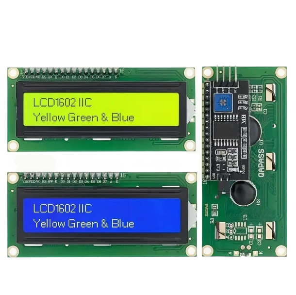1602A 5V Blue Yellow-green Screen with IIC/I2C White Code Blacklight 16x2 TFT Monitor Module LCD1602 Module with I2C in Stock