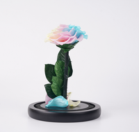 Nouvelle conception - Rose éternelle sous cloche en verre - Fleur éternelle faite à la main - Cadeau romantique pour la Saint-Valentin ou un anniversaire