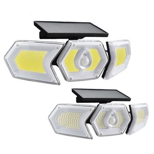 Wason Thông Minh Ba Đầu 254 * Smd/274 * COB Ngoài Trời Đảng <span class=keywords><strong>Motion</strong></span> Cảm Biến Năng Lượng Mặt Trời Powered Vườn Tường Ánh Sáng Với Có Thể Điều Chỉnh Đèn Cơ Thể - Product Image 1