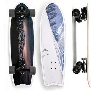 Planche de Surf, Skate de Surf, Skate entraîneur de Skate, Carver Street Surf Land Skate Board Cruiser Skateboard 32 ''avec escarpins de sculpture