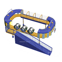 Équipement de parc de trampolines commercial personnalisé Dream Catch : Chaise pivotante interactive et jeu de balançoire étoile