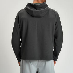 RUIQUWIN Wholesale Lightweight Plus Size Spring New Men's Casual Zip Hooded Jacket Quick Dry <b>Hoodie</b> Long Sleeve <b>Gym</b> Outdoor - Product Image 3