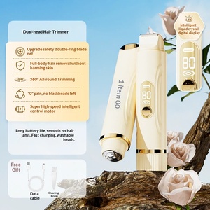 Rasoir électrique USB pour hommes et femmes, tondeuse <span class=keywords><strong>automatique</strong></span> à double lame pour l'épilation du corps, parties intimes et aisselles, poils pubiens - Product Image 3