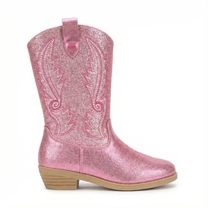 <span class=keywords><strong>Stivali</strong></span> da <span class=keywords><strong>Cowboy</strong></span> Rosa Glitterati per Ragazze, Stile Western a Metà Polpaccio con Cerniera Laterale, Calzature per Feste e Travestimenti - Product Image 6