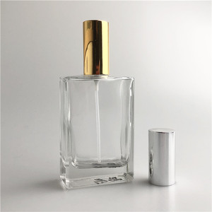 Buena calidad 100mL botella de Spray de Perfume de lujo cuadrado claro rectángulo vidrio vacío lujo - Product Image 4