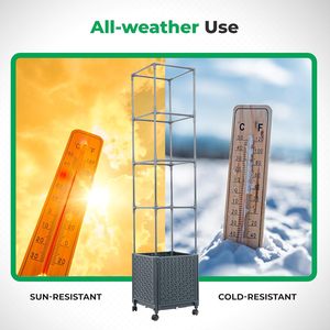 Venta caliente Guía vertical para plantar flores bastidores personalizados Tomate crecimiento vegetal jaula de escalada Caja de plantación móvil con ruedas - Product Image 3