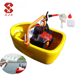 Bomba autocebante <span class=keywords><strong>de</strong></span> gasolina portátil, Mini motor <span class=keywords><strong>de</strong></span> gasolina multiusos rojo, bomba <span class=keywords><strong>de</strong></span> agua con rociador tipo barco flotante - Product Image 1