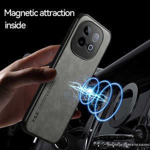 Étui en cuir PU magnétique mat pour vivo iQOO Z10 Turbo Pro / Pour vivo iQOO Z10 Turbo 5G Pare-chocs en TPU souple avec <span class=keywords><strong>plaque</strong></span> métallique - Product Image 4