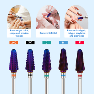 Wholesale Tungsten Carbide Nail <strong>Drill</strong> <strong>Bits</strong> Set 5 in 1 Tornado Tapered Barrel Safety E File Custom Logo Carbide Nail <strong>Drill</strong> <strong>Bit</strong> - Product Image 3