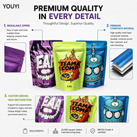 Sachet refermable personnalisé avec impression numérique, finition mate, anti-odeur, de qualité alimentaire, 3,5 g, en Mylar, pour tabac, collations, aliments pour animaux