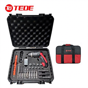 <span class=keywords><strong>TEDE</strong></span> YD-5689 Tournevis sans fil rechargeable au lithium 4,2 V, ensemble de 53 pièces avec 1 alimentation et 1 chargeur, garantie de 3 mois - Product Image 1