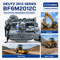 Moteur diesel SCDC série 2012 de 160 CV à 230 CV refroidi par eau, 6 cylindres BF6M2012C pour machines de construction industrielle