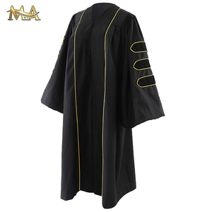 12 couleurs en option, robe de doctorat de luxe unisexe et <span class=keywords><strong>professeur</strong></span> Phd OEM & ODM, personnalisable - Product Image 1