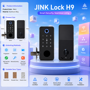 Cerradura Inteligente JINK H9 con Certificación Matter, Desbloqueo por Huella Dactilar, Contraseña, Tarjeta RFID, Aplicación Tuya, Cerrojo Electrónico, <span class=keywords><strong>Entrada</strong></span> sin Llave - Product Image 3