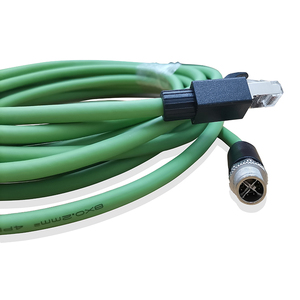 Câble Ethernet RJ45 Cat6 étanche CAT5E M12 Dcode vers connecteur RJ45, câble Ethernet vert - Product Image 6