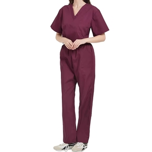 Blouses/Chemises d'uniforme d'infirmière unisexe en coton sergé extensible respirant, <span class=keywords><strong>couleur</strong></span> et taille personnalisables, pour hôpitaux - Product Image 1