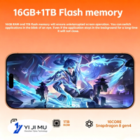 TECON Spark 4016G+1TB Android 16 7.3 pouces, téléphones portables à grand écran, mémoire flash, 5G mondial, téléphone de qualité supérieure, design personnalisé