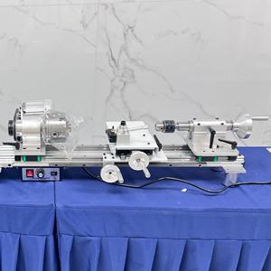 Tour à métaux <span class=keywords><strong>électrique</strong></span> manuel 450W avec moteur sans balais et banc en fonte pour la réparation de queues de billard - Product Image 3