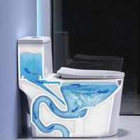 Toilettes de luxe en céramique blanche, WC monobloc, ensemble sanitaire, siège de toilette, cuvette de toilette pour salle de bain d'hôtel