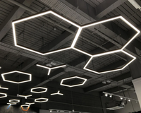 Panneaux LED hexagonaux intelligents modernes pour scène, éclairage de plafond hexagonal RGB, éclairage de garage hexagonal, éclairage LED hexagonal sans cadre