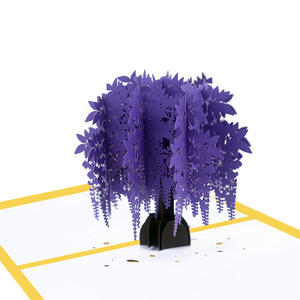 Impression personnalisée découpé au laser fleurs de cerisier faites à la main fleurs Sakura fête des mères <span class=keywords><strong>anniversaire</strong></span> 3D cartes de vœux Pop Up - Product Image 4