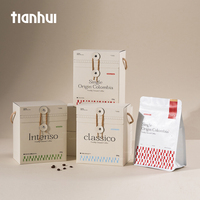 Boîte cadeau pliable Tianhui avec cordon et pochette en aluminium pour l'emballage de thé, de café en grains et de cadeaux