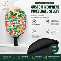 Housse de raquette personnalisée pour clubs de pickleball, manchon en néoprène entièrement imprimé avec logo et rembourrage protecteur, avec support d'échantillon