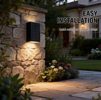 Lampes murales solaires d'extérieur IP44 étanches en aluminium, éclairage décoratif de jardin à LED avec garantie de 2 ans pour la maison, la terrasse et les allées