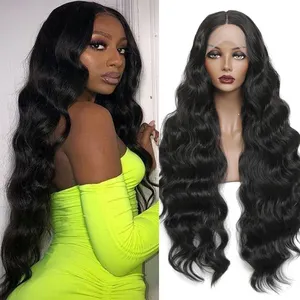 X-TRESS Highlight Ombre Lace Front Wigs 30 Inch Pre Plucked With Baby Hair Highlight Color Synthetic Wig Glueless Wig