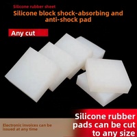 Bloque de Goma de Silicona Amortiguador Mecánico, Almohadilla Antivibración y Reductora de Ruido para Aire Acondicionado, Alta Elasticidad, Blanco