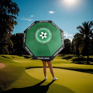 Premium Windproof Golf Umbrella Large 60 Inch Fiberglass <b>Frame</b> Double Canopy Umbrella Outdoor Rain Protection for Golfers - Product Image 4