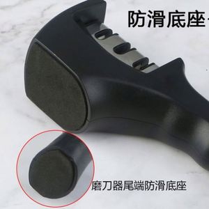 Aiguiseur de couteaux manuel ovale en bois, kit d'affûtage de couteaux, aiguiseur de couteaux diamanté à roulement en acier - Product Image 4