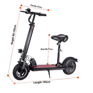 Trottinette électrique tout-terrain avec siège, suspension avant, frein à disque, pliable, pour adultes - Product Image 5