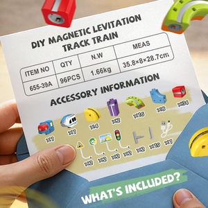 Set de Tren Eléctrico Modular STEM de 88 Piezas, Vías de Tren y Coches Eléctricos, Pistas de Carreras Flexibles 3D Antigravedad para Niños - Product Image 6