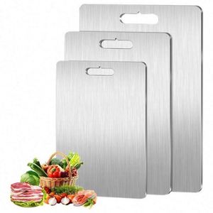Kitchen Tool Cutting Board 201 Stainless Steel Chopping Board Ultimate Steel 3pcs Cutting Board Set - Product Image 3
