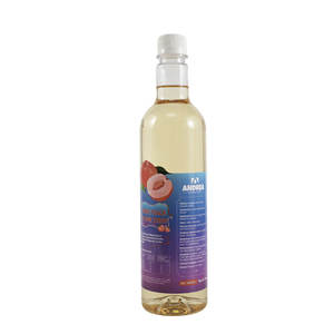 Sirop à la saveur de pêche blanche naturelle, boîte/bouteille de 1 kg, Brix 72, pH 4-6, pour bubble tea, thé aux fruits, soda, smoothies, ANDREA, sans additifs - Product Image 1