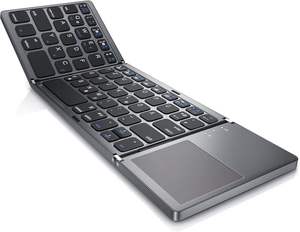 Teclado Bluetooth Inalámbrico Plegable Ultra Delgado Portátil Recargable de Bolsillo para Tablet iPad Smartphone - Product Image 1