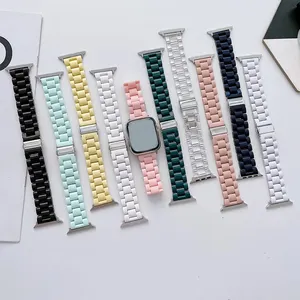 New Replacement Strap Resin Acrylic Watch Band For Apple Watch 9 8 7 Series 41mm 45mm 42mm 44mm 40mm