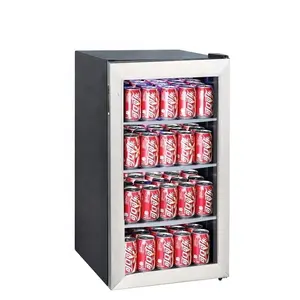 OEM custom quality 88 litri 100 lattine mini soft drink display frigo piccolo elettrodomestico dispositivo di raffreddamento per bevande