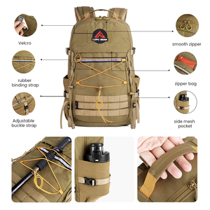 Sac à dos de randonnée et de sport LUPU, grande capacité, imperméable, minimaliste, en tissu Oxford, avec fermeture éclair, camouflage, sangle, pour le plein air - Product Image 3
