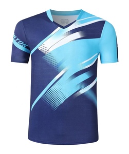 Logo kustom Jersey tenis dan pakaian Tenis Meja Badminton pendek seragam tim tenis pria pakaian olahraga nyaman - Product Image 5