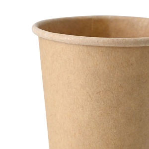 Tazas de Café de Papel Reciclables, Aisladas, Anti-Escaldaduras, con Diseño Ondulado, Color Marrón, Ø 80 mm, 8 oz, 200 ml - Product Image 3