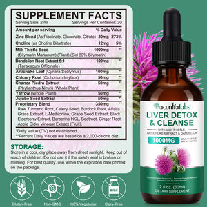 Acentiallabs Milk Thistle <span class=keywords><strong>L</strong></span>íquido Gotas Fígado Detox Promove a Saúde do Fígado Suporte Antioxidante Limpeza e Detox do Fígado - Product Image 2