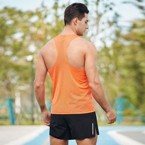 Chaleco de secado rápido para maratón para hombre, camiseta sin mangas ligera de malla transpirable para carreras, para entrenamiento deportivo de pista y campo y cross-country. - Product Image 6