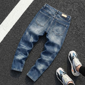 กางเกงยีนส์ทรงบอยเฟรนด์ผู้ชายแบบดิสเทรสพิมพ์ลาย กางเกงสั่งทำรุ่นใหม่ล่าสุด สไตล์ไฮสตรีท ระบายอากาศได้ดี กางเกงสกินนี่ กางเกงสเวตแพนท์ปักลายตามสั่ง - Product Image 2