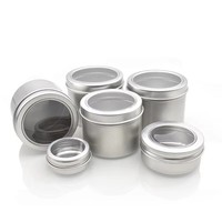 Leeres Aluminium-Kosmetikglas 25 ml 60 ml 100 ml 180 ml Runde Metallkerze Blechdose Lebensmittelaufbewahrungsverpackung Behälter