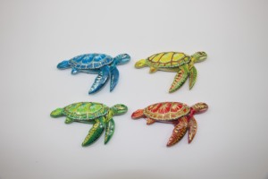 Imán Decorativo de Tortuga Marina Dorada de Lujo, Estilo Oceánico, Recuerdo de Viaje Personalizado, Decoración para el Hogar - Product Image 3