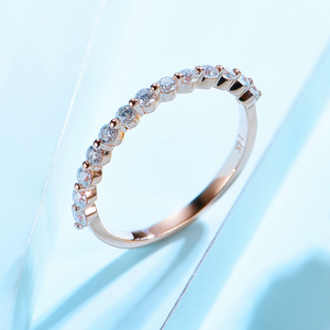 Kuololit HK 10K yellow gold fashion moissanite <b>diamond</b> ladies ring <b>Weddings</b> engagement ring fine jewelry - Product Image 4