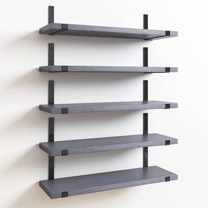 Modern white floating shelf wall mounted wooden storage rack for living room use