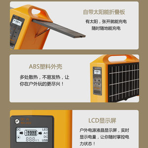 Portable Power Station 100W AC Solar Panel 220V 110V Outdoor Camping Emergency Backup Battery With Type C USB Ports - Product Image 5